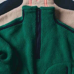 NWOT 🌲 Free People Mountain High Half Zip Fleece - Green Glow